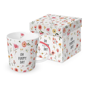 "Oh Happy Day" Kubek Porcelanowy w Ozdobnym Pudełku 350 ml