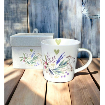 Prowansja Kubek Porcelanowy w Ozdobnym Pudełku 350 ml