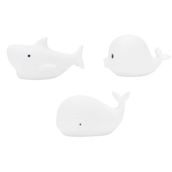 Zestaw MINI MORSKIE Lampki Silikonowe Białe 3 szt.