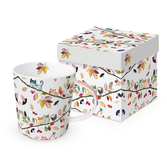 Jesienne Kotki Kubek Porcelanowy w Ozdobnym Pudełku 350 ml Jesienne Kotki Kubek Porcelanowy w Ozdobnym Pudełku 350 ml