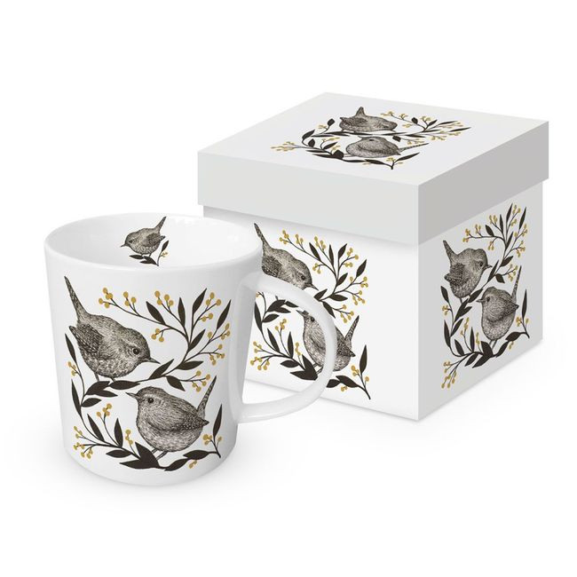 Słowiki Kubek Porcelanowy w Ozdobnym Pudełku 350 ml Słowiki Kubek Porcelanowy w Ozdobnym Pudełku 350 ml