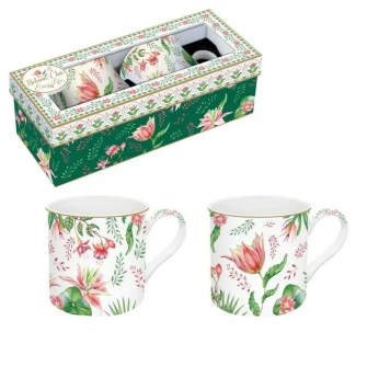 Ogród Botaniczny – Zestaw Kubków Porcelanowych w Ozdobnym Pudełku 300 ml