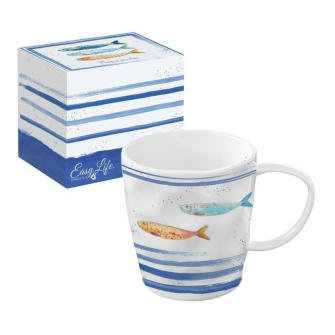 Ryby w Morskiej Głębinie – Kubek Porcelanowy w Ozdobnym Pudełku 350 ml